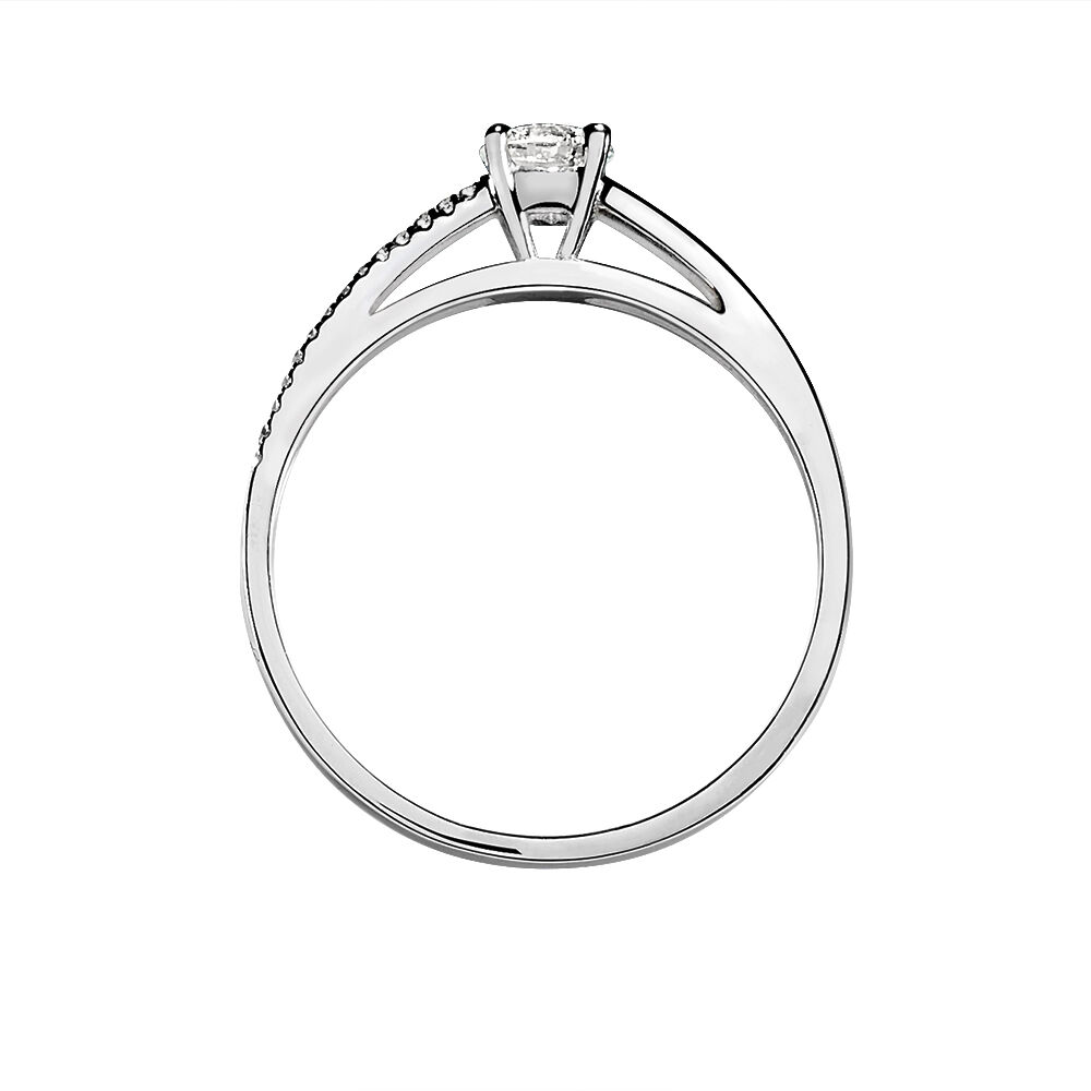Bague Solitaire Alexandra Or Blanc Diamant - Solitaires Femme | Marc Orian