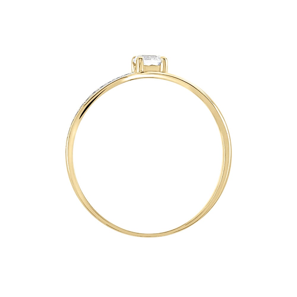 Bague Solitaire Armelle Or Jaune Oxyde De Zirconium - Solitaires Femme | Marc Orian