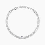 Bracelet Chanelle Argent Blanc Oxyde De Zirconium - Bracelets fantaisie Femme | Marc Orian