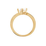 Bague Solitaire Sarah-lee Plaqu&eacute; Or Jaune Oxyde De Zirconium - Bijoux fantaisie Femme | Marc Orian