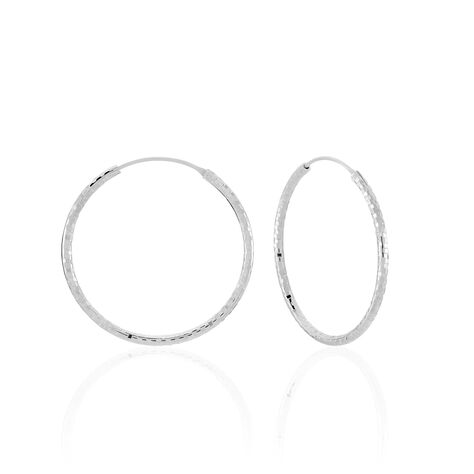 Créoles Argent Blanc Agathe - Créoles Femme | Marc Orian