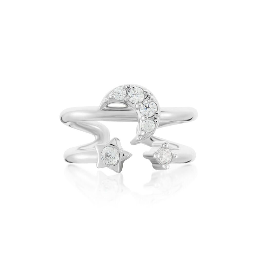 Bague D'h&eacute;lix Unitaire Aphra Argent Blanc Oxyde De Zirconium - Piercings d'oreilles Femme | Marc Orian