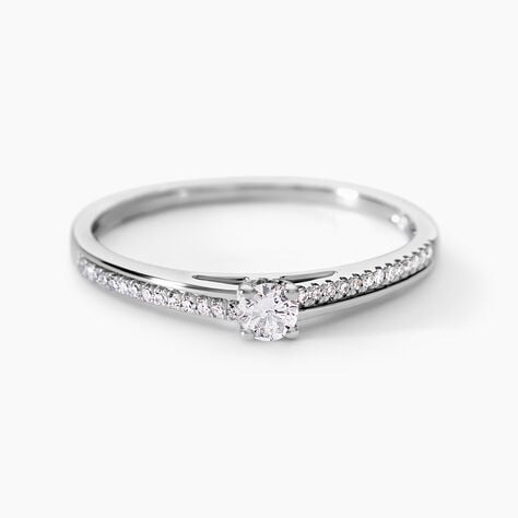Bague Solitaire Alexandra Or Blanc Diamant - Solitaires Femme | Marc Orian