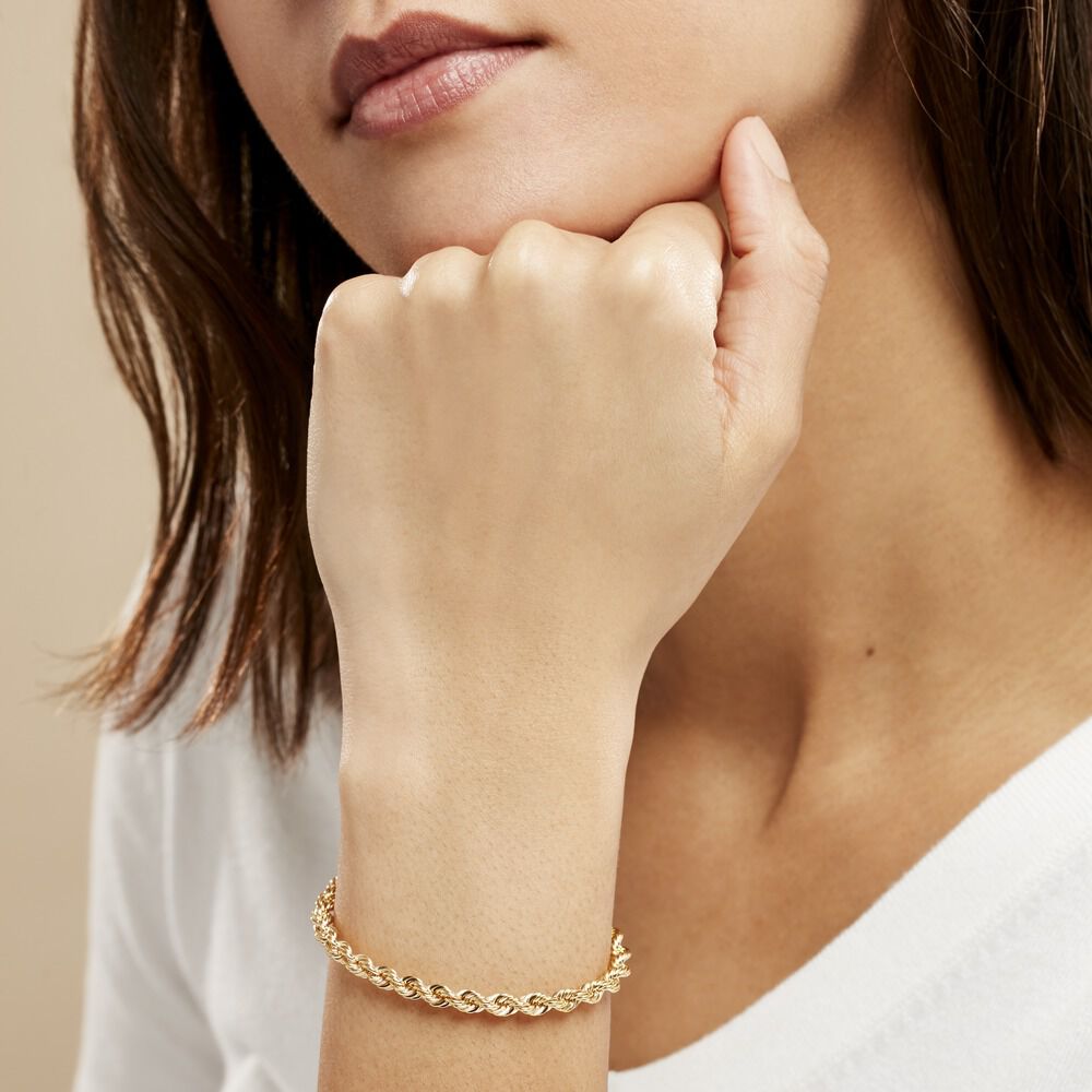 Bracelet Jerry Maille Corde Or Jaune - Bracelets mailles Femme | Marc Orian