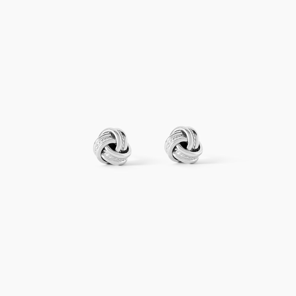 Boucles D'oreilles Puces Iloa Argent Blanc - Puces Femme | Marc Orian
