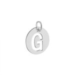 Pendentif Elio G Argent Blanc - Bijoux fantaisie Famille | Marc Orian