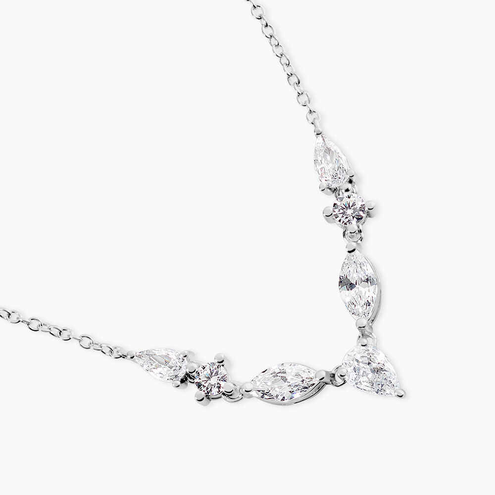 Collier Mascaret Argent Blanc Oxyde De Zirconium - Colliers avec pierres Femme | Marc Orian