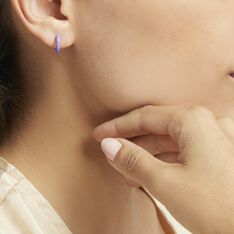 Créoles Argent Blanc Sadia - Boucles d'oreilles Créoles Femme | Marc Orian
