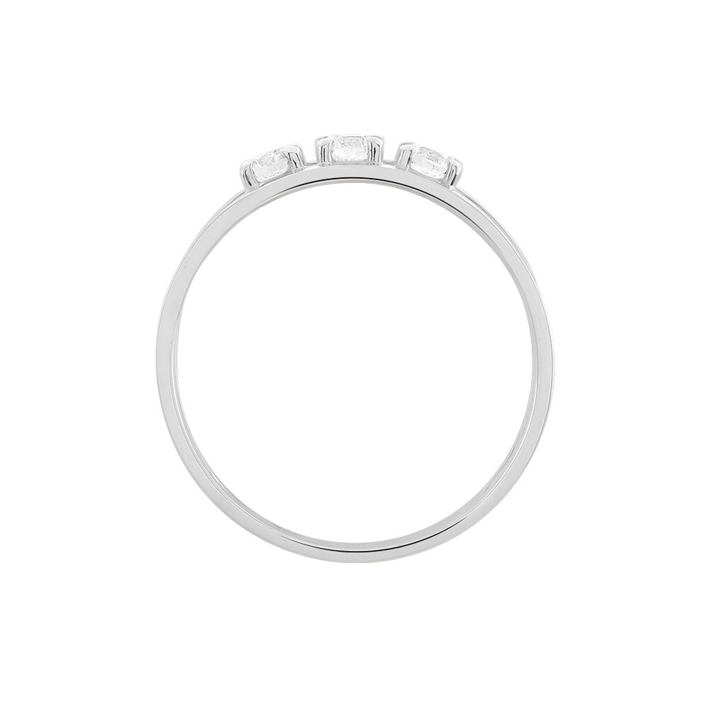 Bague Ludivine Or Blanc Oxyde De Zirconium - Bagues fiançailles Femme | Marc Orian