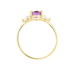 Bague Anaid Or Jaune Amethyste Et Oxyde De Zirconium - Bagues pierres fines Femme | Marc Orian