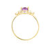 Bague Anaid Or Jaune Amethyste Et Oxyde De Zirconium
