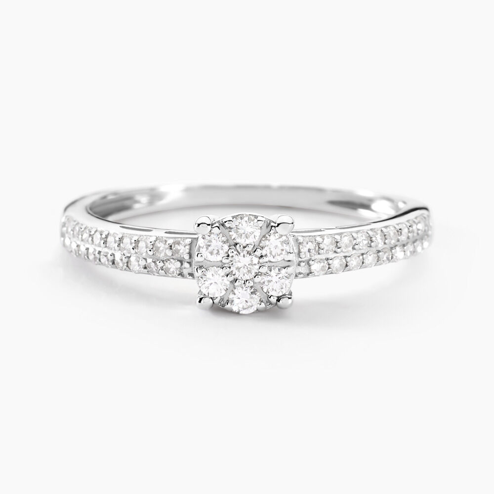 Bague Julia Or Blanc Diamant - Parures de mariage Femme | Marc Orian