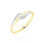 Bague Nesryne Or Bicolore Oxyde De Zirconium - Solitaires Femme | Marc Orian