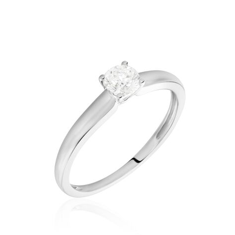 Bague Solitaire Flora Or Blanc Diamant - Solitaires Femme | Marc Orian