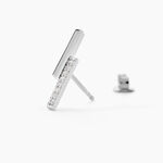 Boucles D'oreilles Puces Kolyane Argent Blanc Oxyde De Zirconium - Puces Femme | Marc Orian