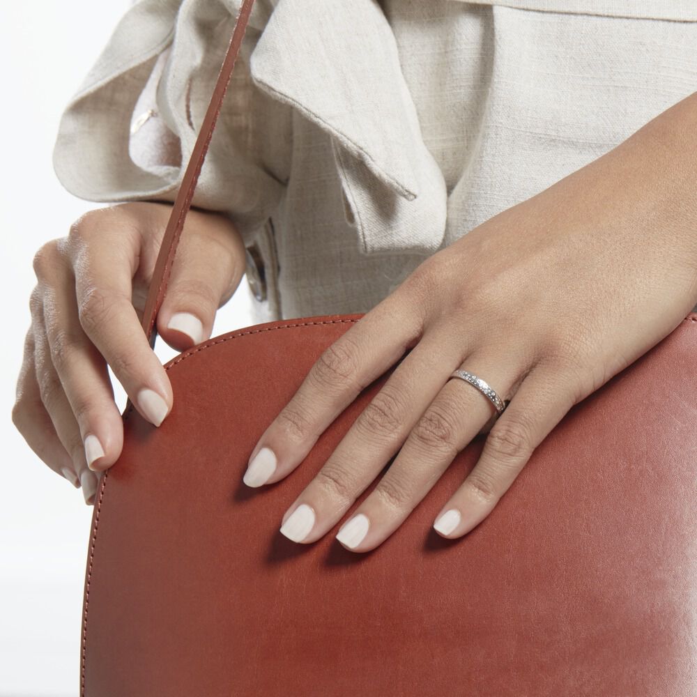 Alliance Elberta Or Blanc Diamant - Alliances duo Femme | Marc Orian