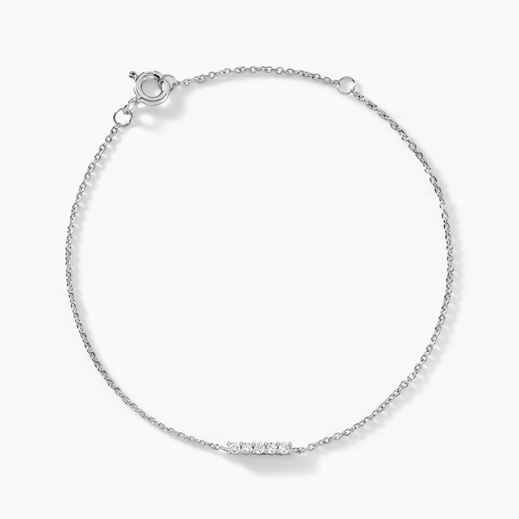 Bracelet Patti Argent Blanc Diamant Synthétique - Bracelets chaînes Femme | Marc Orian