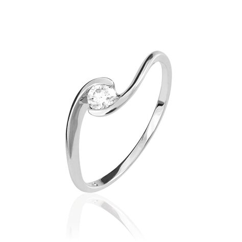 Bague Solitaire Vrille Or Blanc Diamant - Bagues Solitaire Femme | Marc Orian