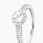 Bague Solitaire Fathima Or Blanc Oxyde De Zirconium - Solitaires Femme | Marc Orian