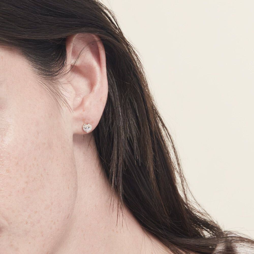 Boucles D'oreilles Puces Or Jaune Festuca Oxydes De Zirconium - Puces Femme | Marc Orian