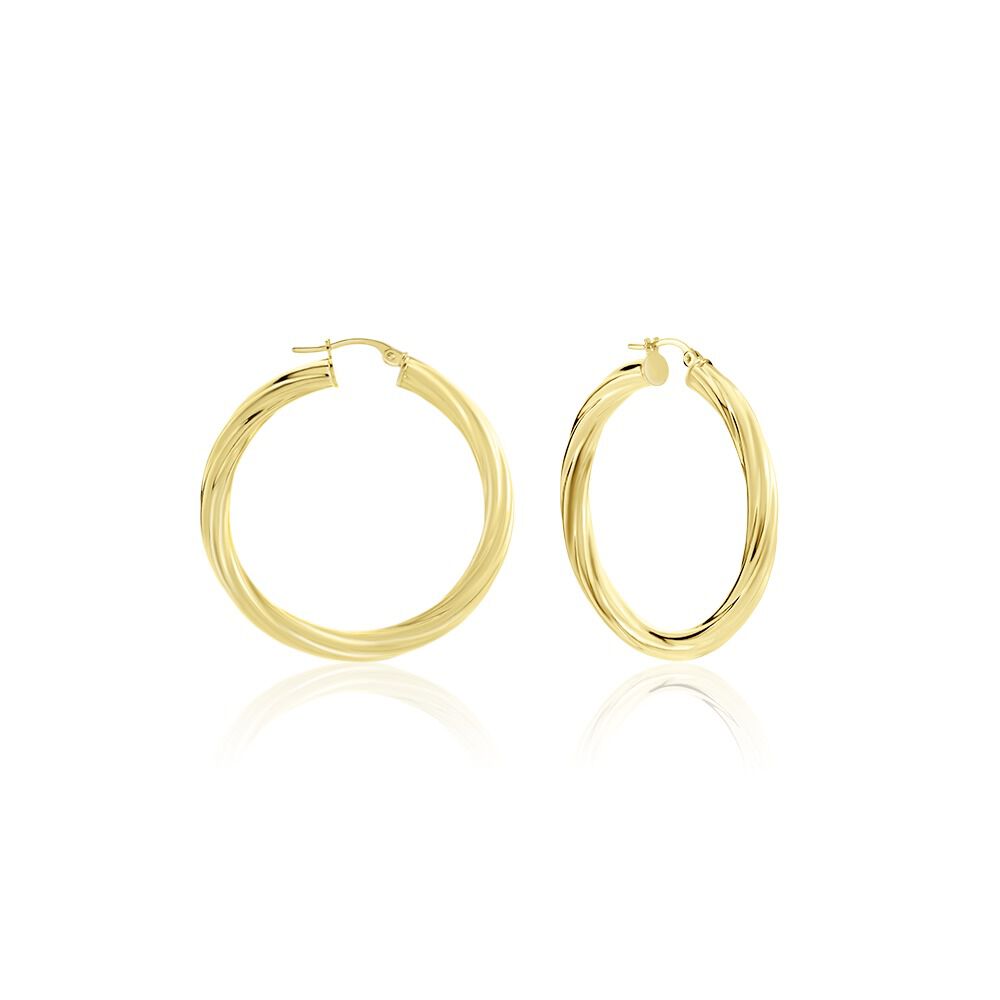 Créoles Or Jaune Torsadé - Créoles Femme | Marc Orian