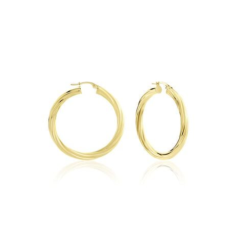 Créoles Or Jaune Torsadé - Créoles Femme | Marc Orian
