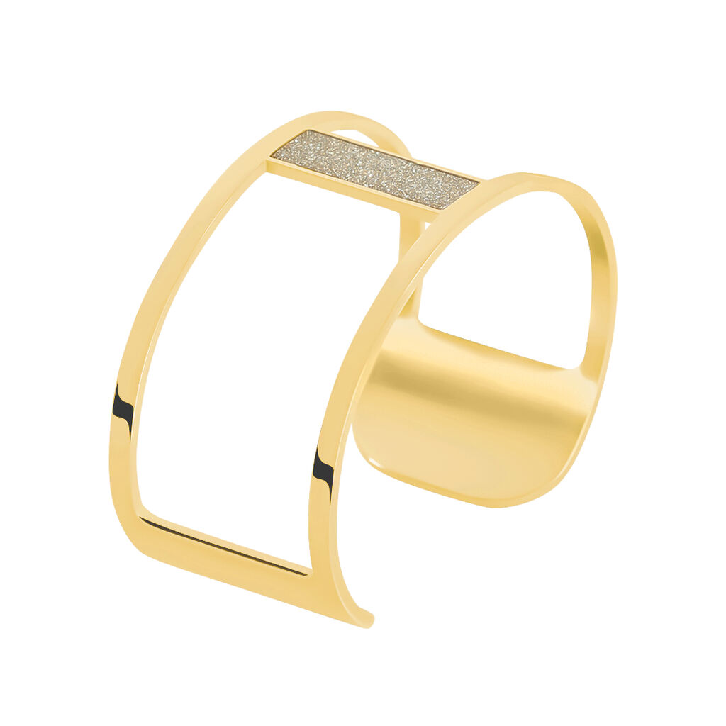 Bracelet Jonc Aness Acier Jaune - Bracelets jonc Femme | Marc Orian