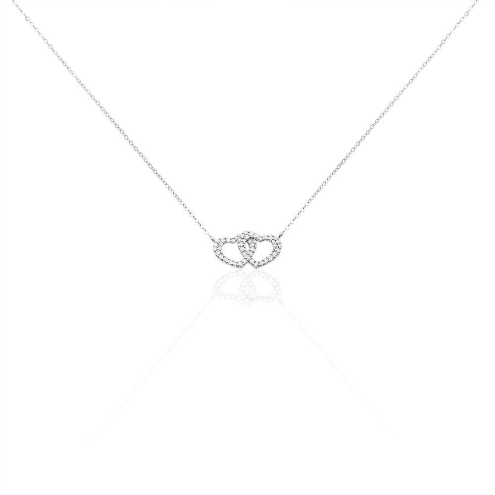 Collier Or Blanc Raoula Oxydes De Zirconium - Colliers avec pierres Femme | Marc Orian