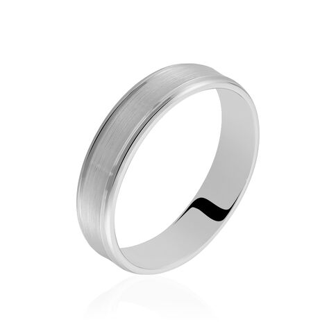 Alliance Padrig Ruban Plat Palladium Blanc - Alliances classiques Homme | Marc Orian