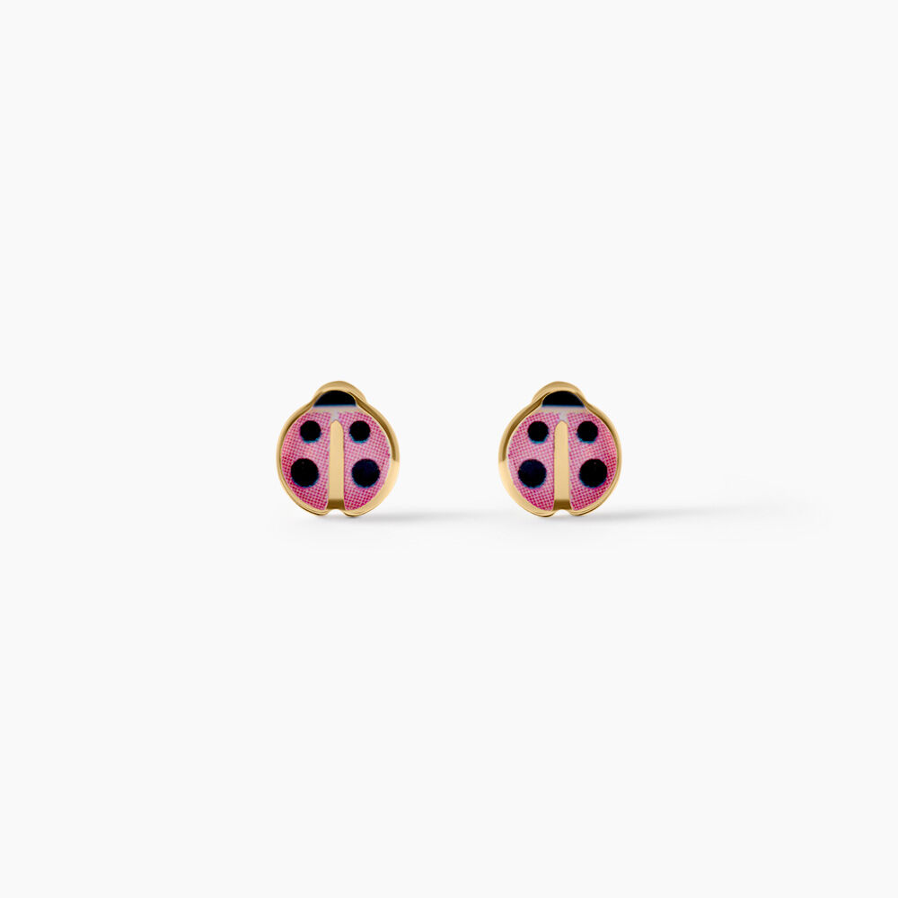 Boucles D'Oreilles Puces Lea Argent Dor&eacute; A L'Or 750/1000 - Puces Enfant | Marc Orian