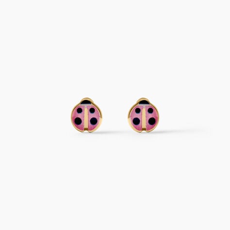 Boucles D'Oreilles Puces Lea Argent Dor&eacute; A L'Or 750/1000 - Puces Enfant | Marc Orian