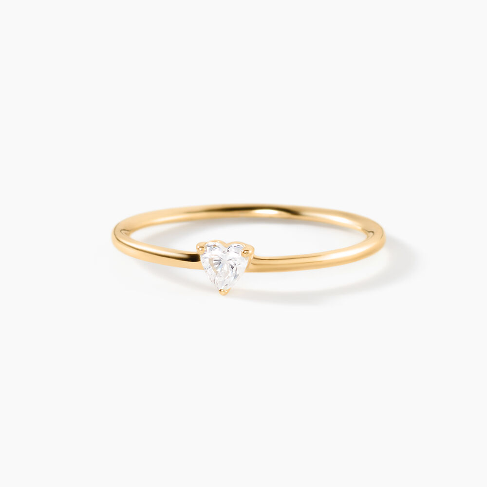 Bague Ruchel Or Jaune Diamant Synth&eacute;tique - Bagues avec pierre Femme | Marc Orian
