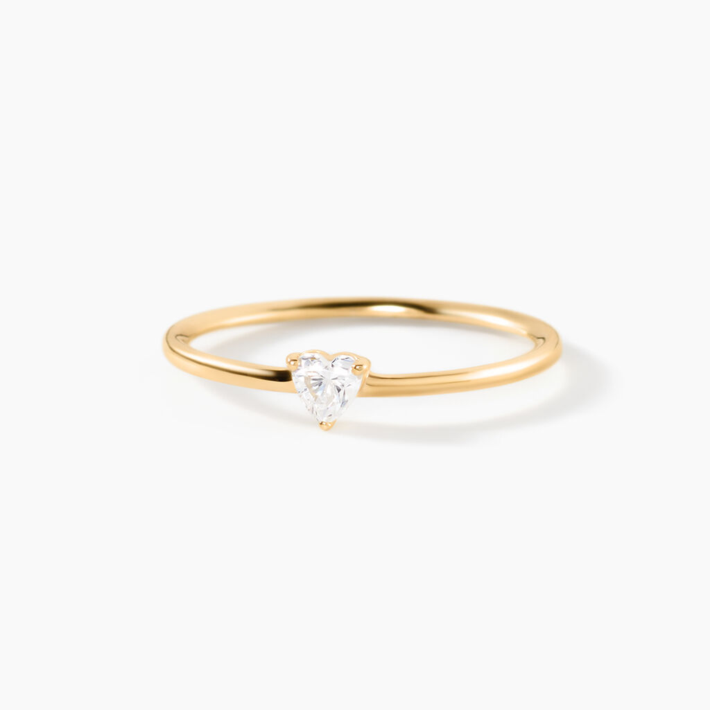 Bague Ruchel Or Jaune Diamant Synth&eacute;tique - Bagues avec pierre Femme | Marc Orian