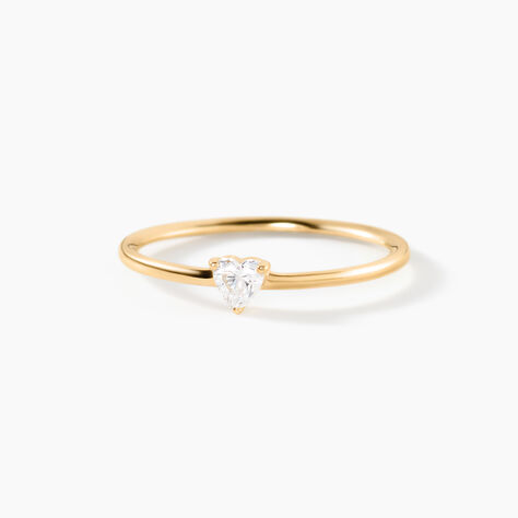 Bague Ruchel Or Jaune Diamant Synth&eacute;tique - Bagues avec pierre Femme | Marc Orian