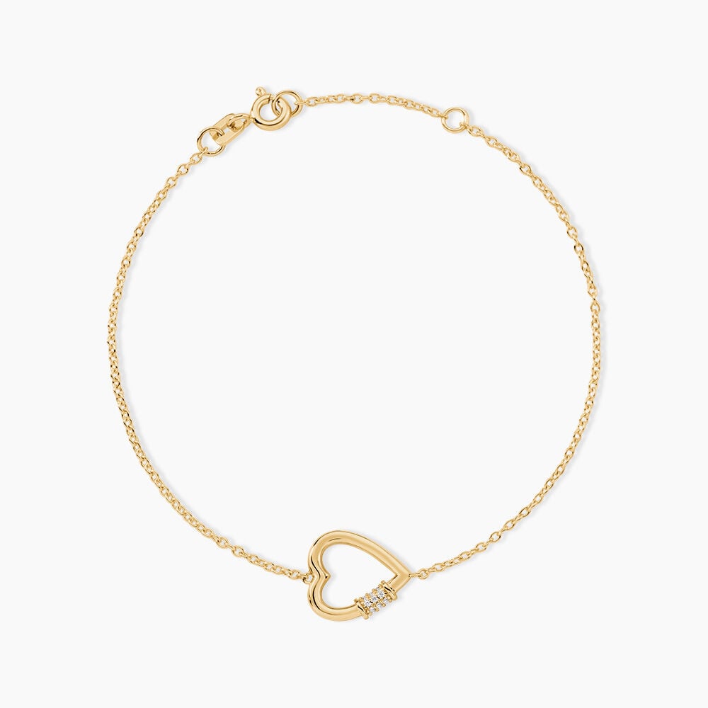 Bracelet Minie Argent Dor&eacute; A L'Or 750/1000 Oxyde De Zirconium - Bracelets cha&icirc;nes Femme | Marc Orian