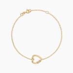 Bracelet Minie Argent Dor&eacute; A L'Or 750/1000 Oxyde De Zirconium - Bracelets cha&icirc;nes Femme | Marc Orian