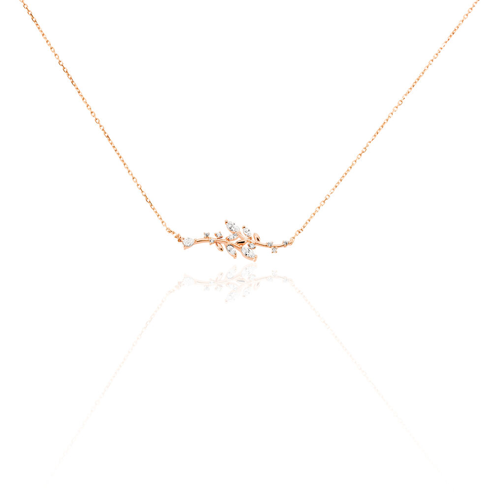 Collier Wendy Argent Rose Oxyde De Zirconium -  Femme | Marc Orian