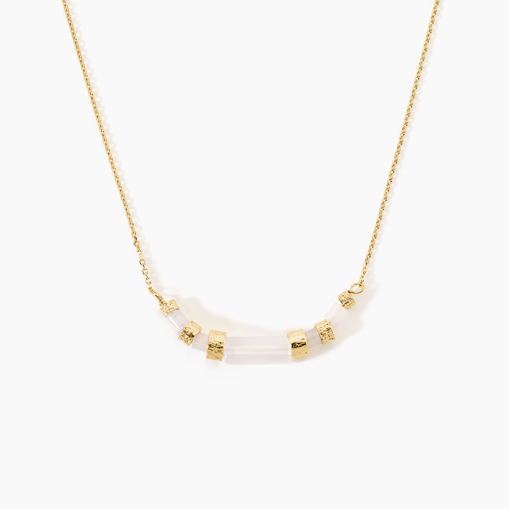 Collier Pierrine Argent Dor&eacute; A L'Or 750/1000 Quartz - Colliers avec pierres Femme | Marc Orian