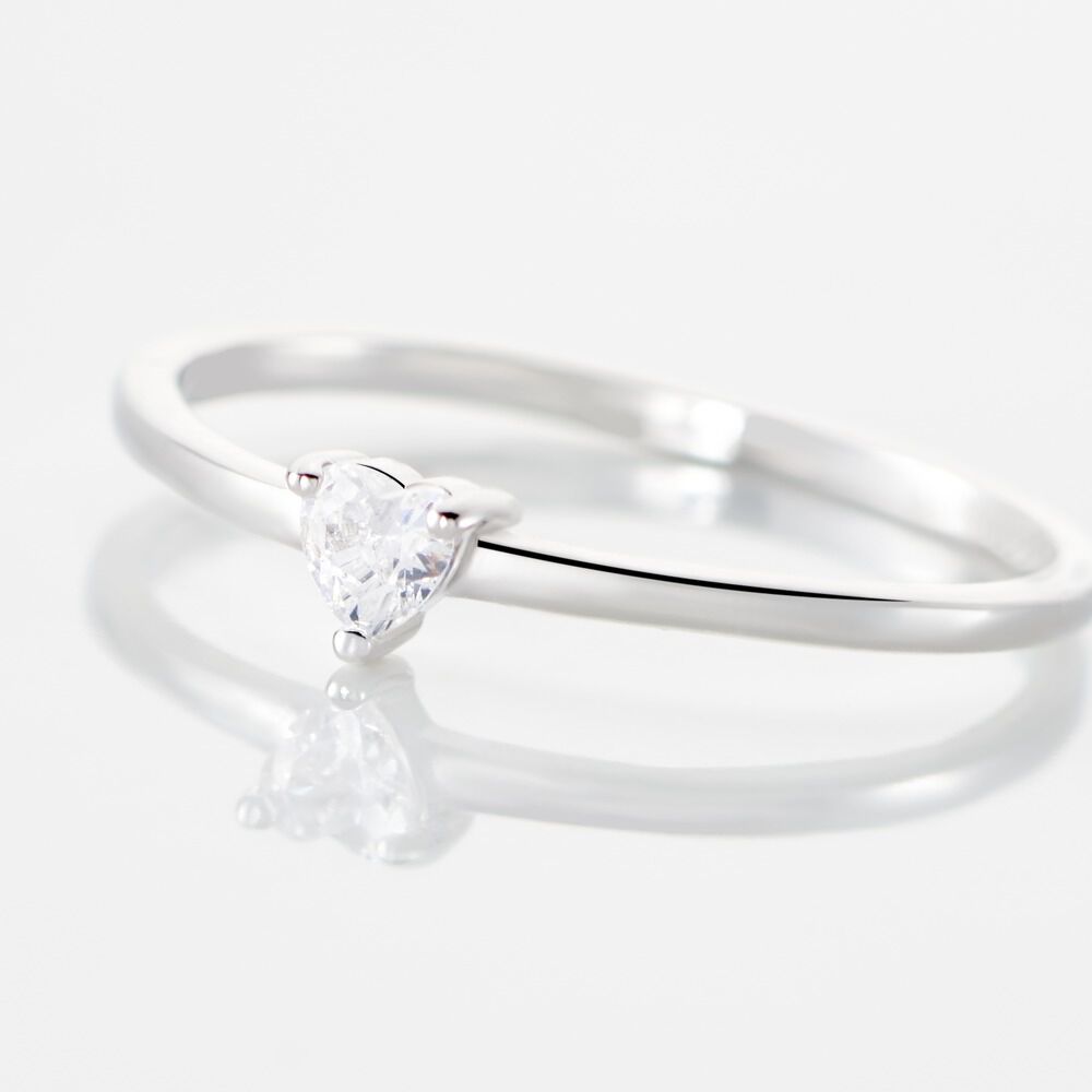 Bague Solitaire 1er Solitaire Argent Blanc Oxyde De Zirconium - Solitaires Femme | Marc Orian