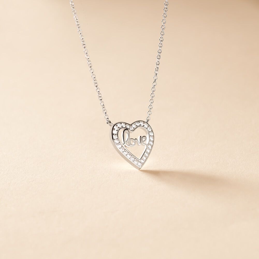 Collier Elansa Argent Blanc Oxyde De Zirconium - Colliers avec pierres Femme | Marc Orian