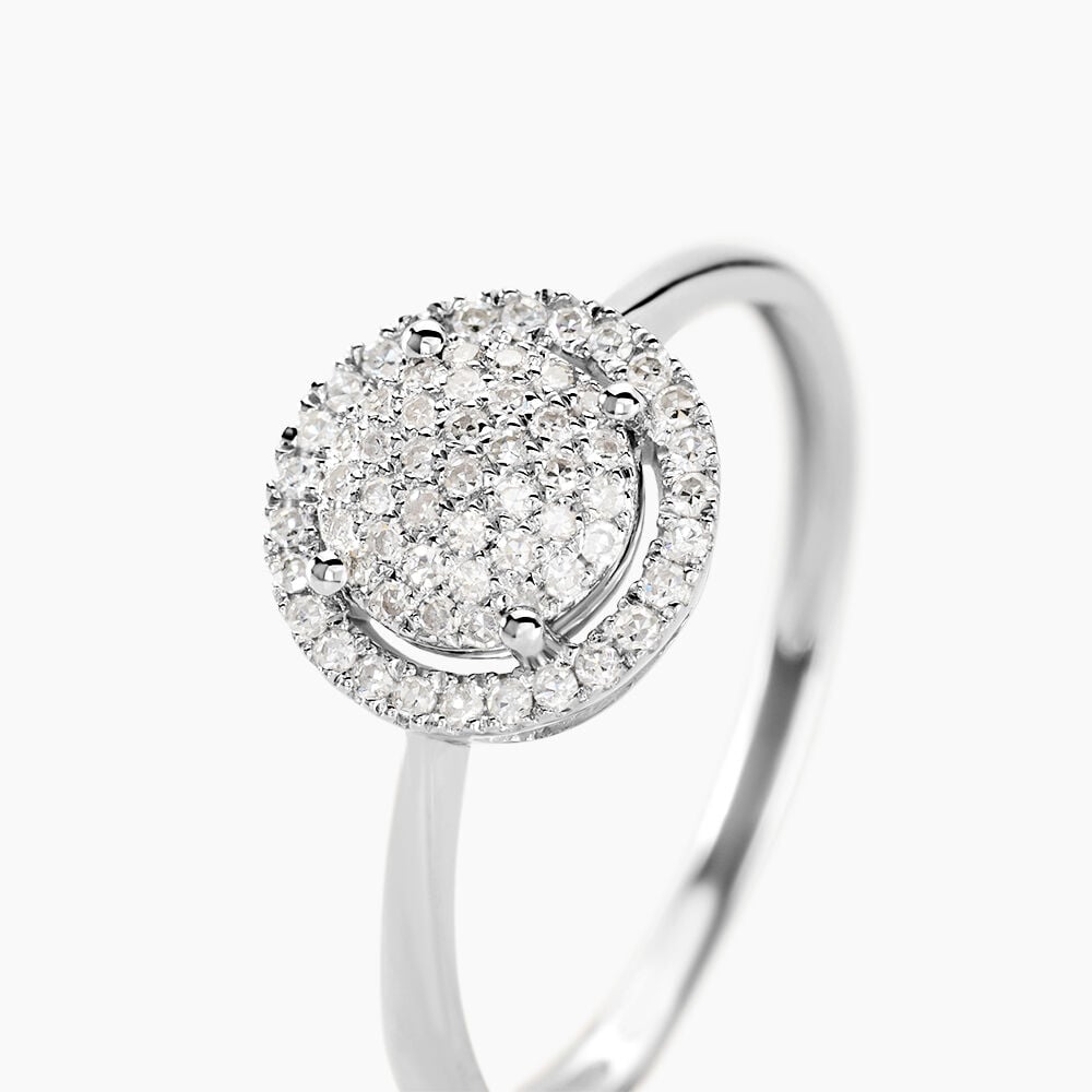 Bague Soleil D'hiver Or Blanc Diamant Divers - Bagues pierres pr&eacute;cieuses Femme | Marc Orian