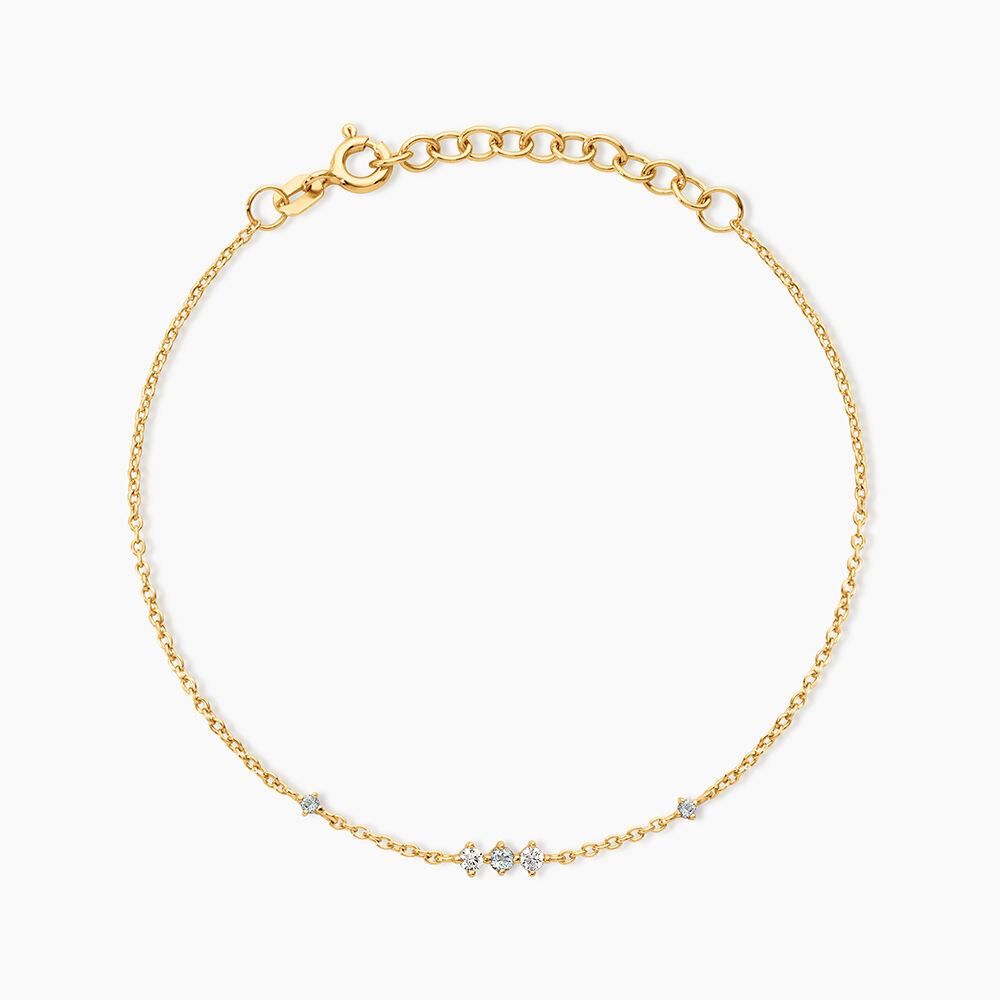 Bracelet Jo&euml;lle Argent Dor&eacute; A L'Or 750/1000 Topaze Oxyde De Zirconium - Bracelets cha&icirc;nes Femme | Marc Orian