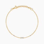 Bracelet Jo&euml;lle Argent Dor&eacute; A L'Or 750/1000 Topaze Oxyde De Zirconium - Bracelets cha&icirc;nes Femme | Marc Orian
