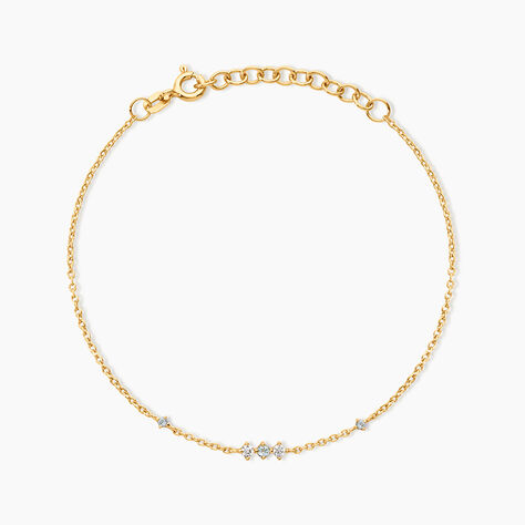 Bracelet Jo&euml;lle Argent Dor&eacute; A L'Or 750/1000 Topaze Oxyde De Zirconium - Bracelets cha&icirc;nes Femme | Marc Orian