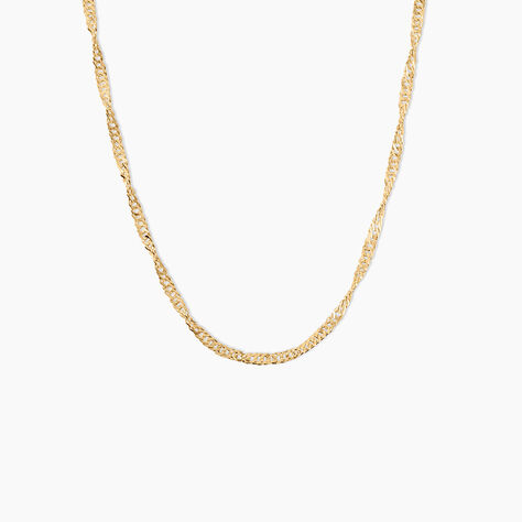 Collier Imanie Maille Singapour Argent Dor&eacute; A L'Or 750/1000 - Colliers ete Femme | Marc Orian
