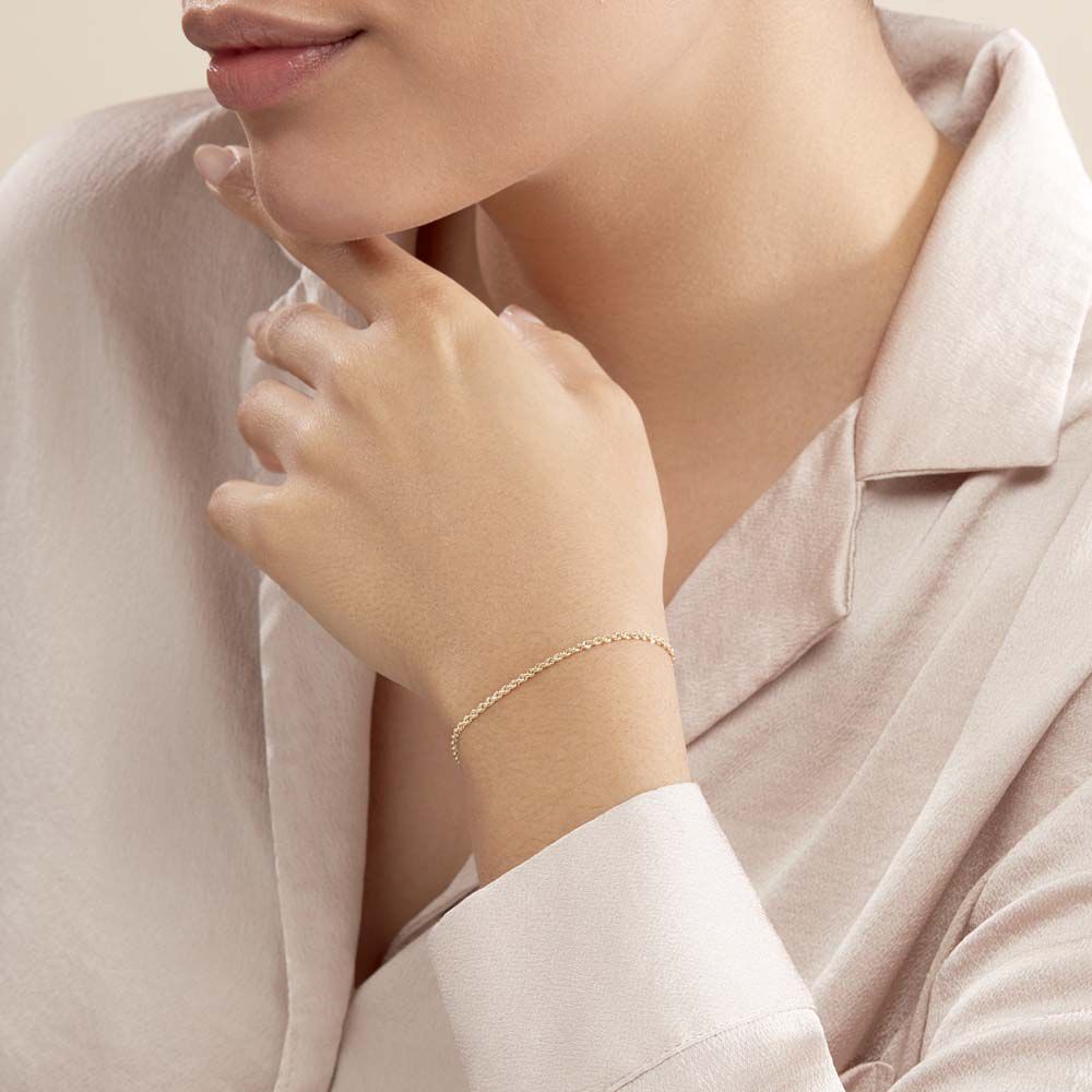 Bracelet Jerry Maille Corde Or Jaune - Bracelets mailles Femme | Marc Orian