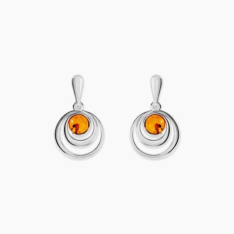 Boucles D'oreilles Argent Blanc Alanna Ambres - Pendantes Femme | Marc Orian