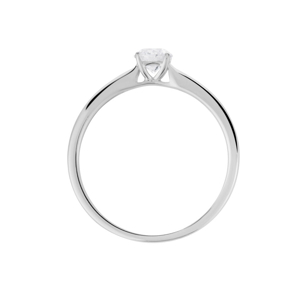 Bague Solitaire Or Blanc Flora Diamant - Solitaires Femme | Marc Orian