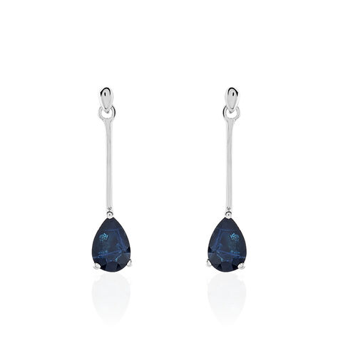 Boucles D'oreilles Pendantes Goutte Or Blanc Saphir - Boucles d'oreilles Pendantes Femme | Marc Orian