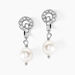 Boucles D'oreilles Pendantes Gaetane Argent Blanc Perle Oxyde - Pendantes Femme | Marc Orian